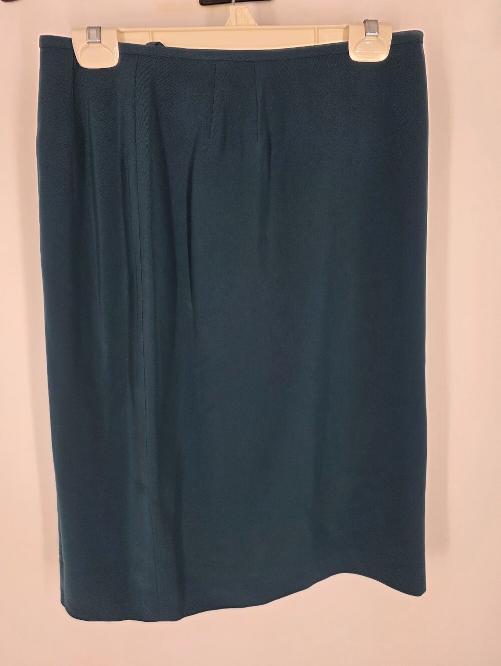Kasper Size 10 Dark Teal Green Lined Pencil Skirt Work Office Professional